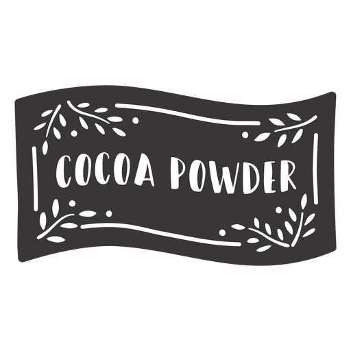 Hand drawn cocoa powder label PNG Design