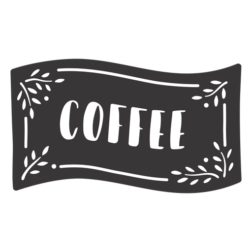 Etiqueta de café dibujada a mano Diseño PNG