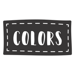 Letras de colores dibujados a mano Diseño PNG