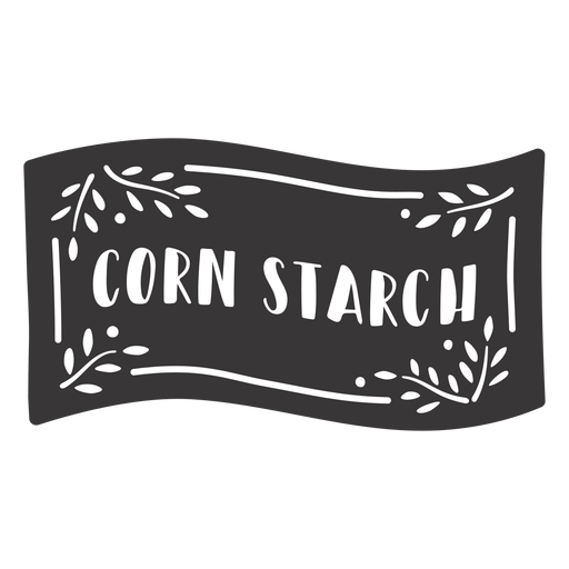 Etiqueta de almidón de maíz dibujada a mano Diseño PNG