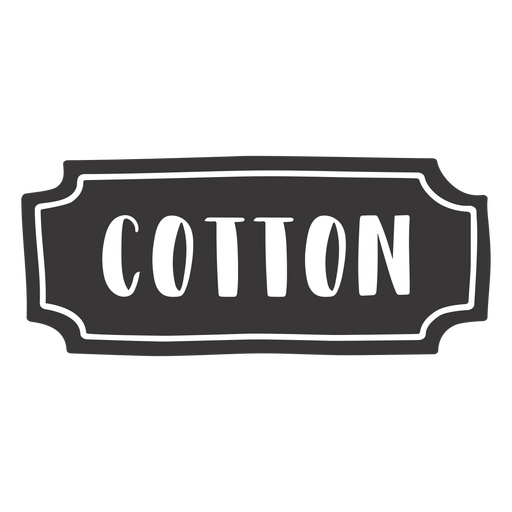 Hand drawn cotton label Transparent PNG & SVG vector file