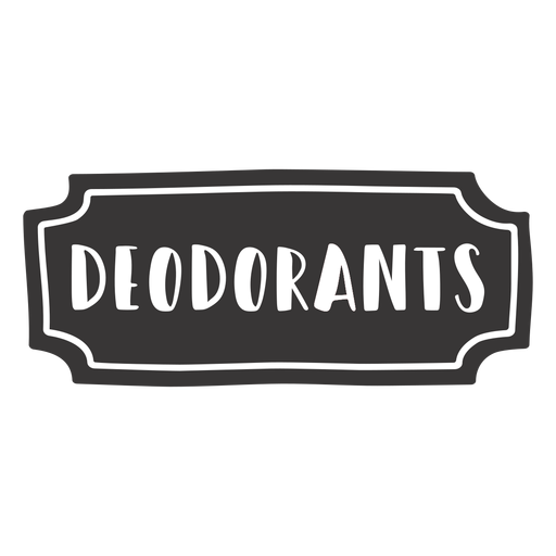 Hand drawn deodorants label PNG Design