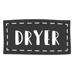 Hand drawn dryer lettering PNG Design