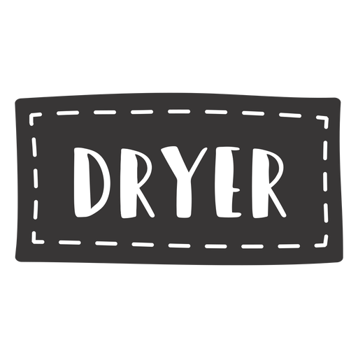 Hand drawn dryer lettering