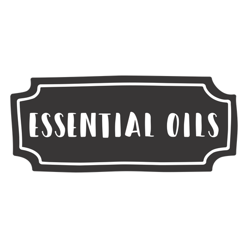 Etiqueta de óleos essenciais desenhada à mão Desenho PNG