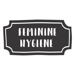 Etiqueta de higiene femenina dibujada a mano Diseño PNG