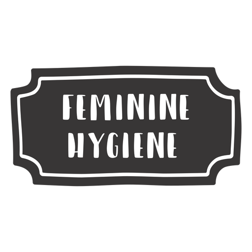 Etiqueta de higiene femenina dibujada a mano Diseño PNG