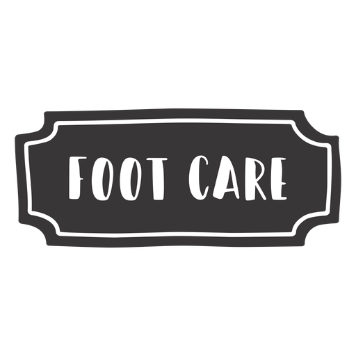 Hand drawn foot care label