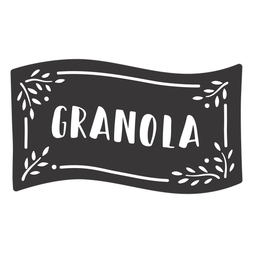 Hand drawn granola label PNG Design