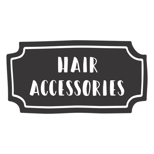 Etiqueta de accesorios para el cabello dibujada a mano Diseño PNG