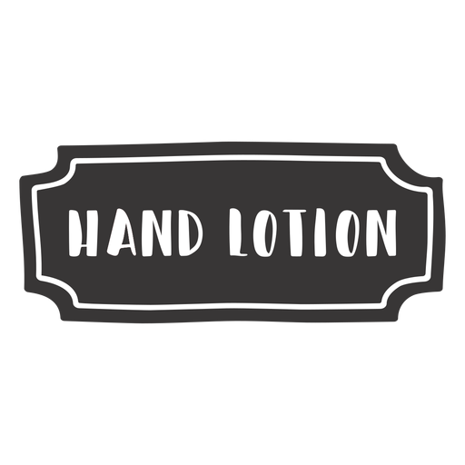 Hand drawn hand lotion label Transparent PNG & SVG vector file