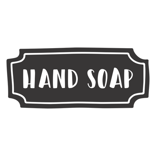 Hand drawn hand soap label PNG Design