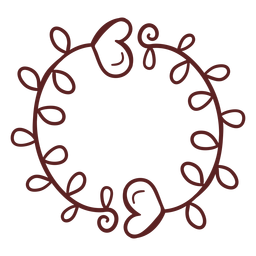Coração desenhado à mão ornamento simples Desenho PNG