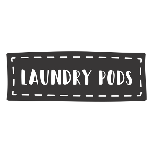 Hand drawn laundry pods lettering