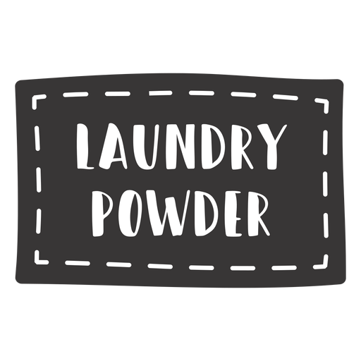 Hand drawn laundry powder lettering PNG Design