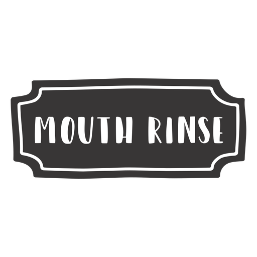 Hand drawn mouth rinse label PNG Design