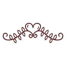 Hand drawn ornament stroke PNG Design