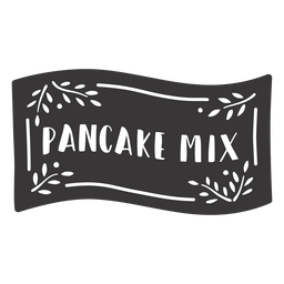 Etiqueta de mezcla de panqueques dibujada a mano Diseño PNG