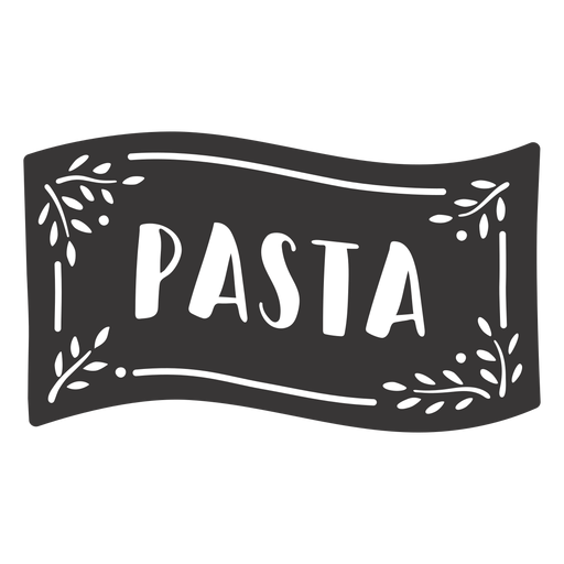 Hand drawn pasta label PNG Design