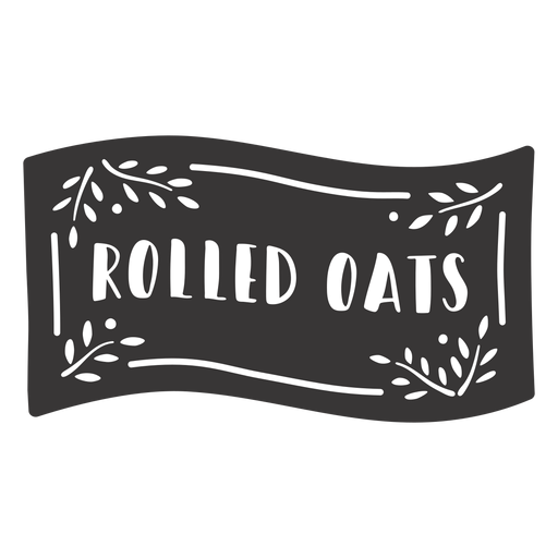 Hand drawn rolled oats label PNG Design