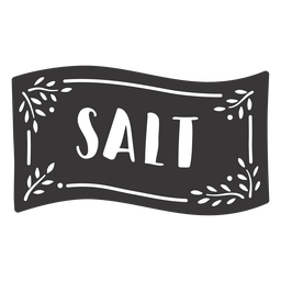 Etiqueta de sal dibujada a mano Diseño PNG