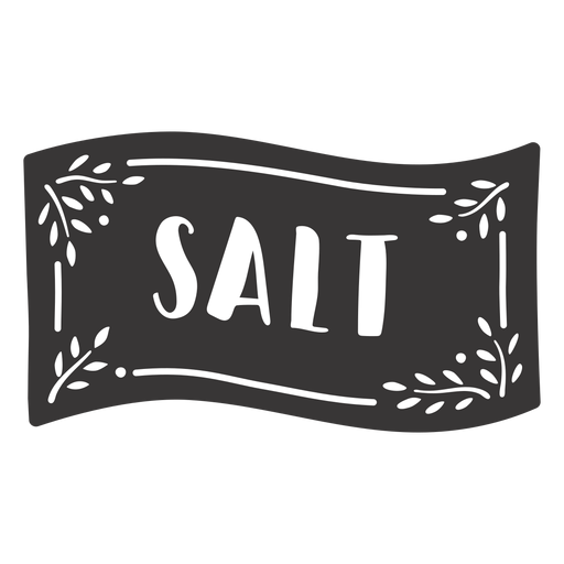 Etiqueta de sal dibujada a mano