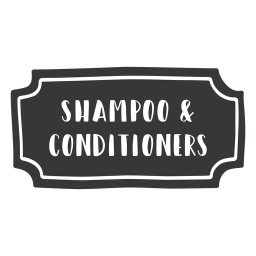 Hand drawn shampoo conditioner label - Transparent PNG & SVG vector file