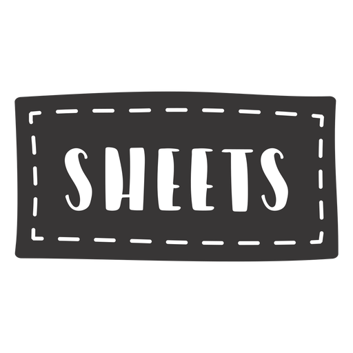 Hand drawn sheets lettering PNG Design