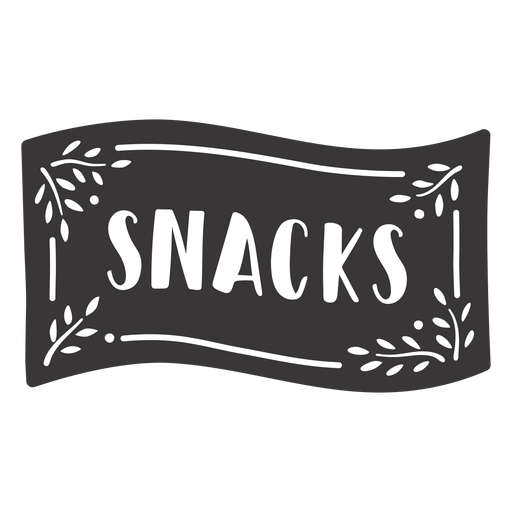 Hand drawn snacks label PNG Design
