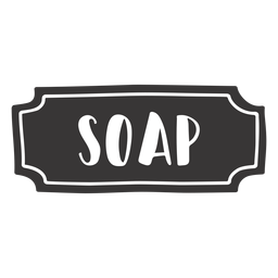 Hand drawn soap label PNG Design