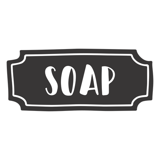 Hand drawn soap label PNG Design