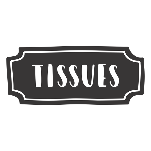 Hand drawn tissues label PNG Design