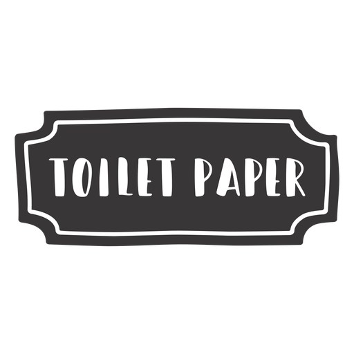 Handgezeichnetes Toilettenpapieretikett PNG-Design