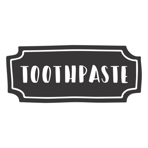 Hand drawn toothpaste label PNG Design