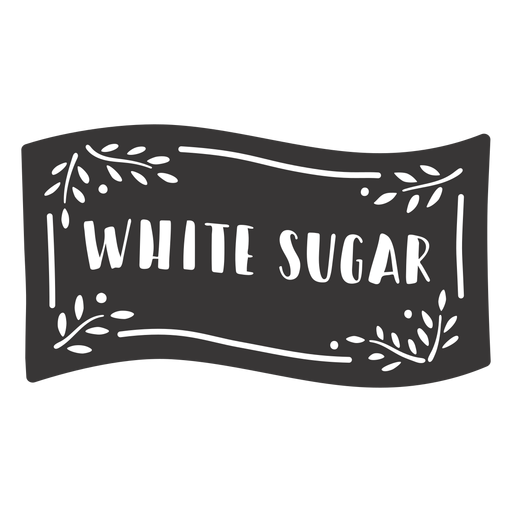 Download Hand drawn white sugar label - Transparent PNG & SVG vector file