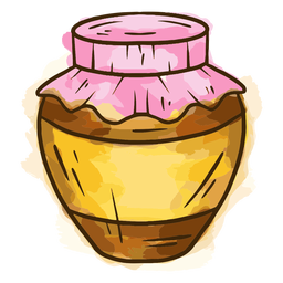 Miel en tarro de acuarela Diseño PNG