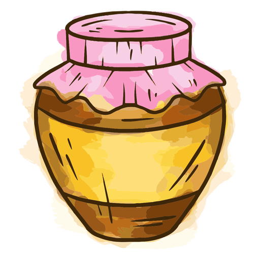 Honey in jar watercolor - Transparent PNG & SVG vector file