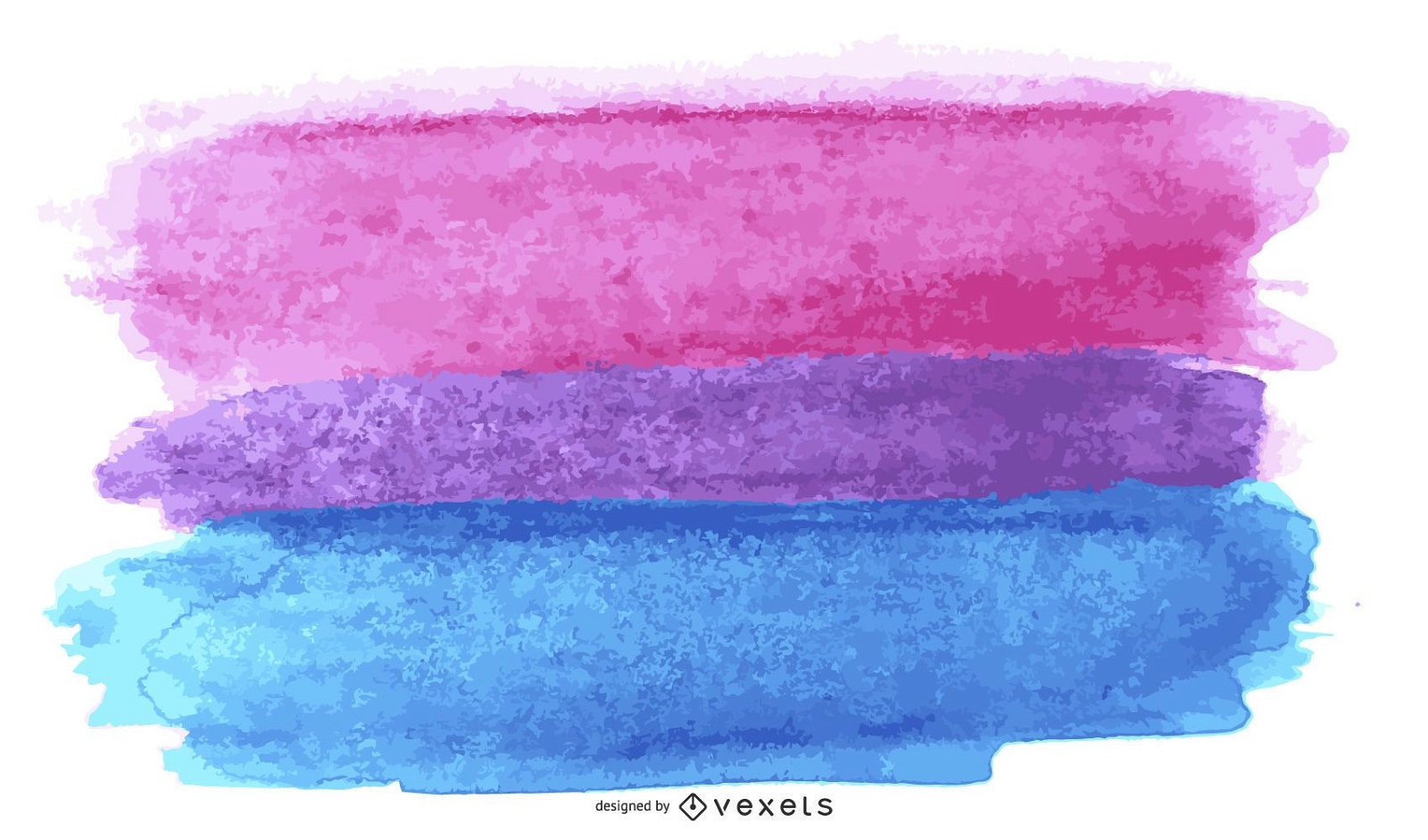 Bisexual pride flag watercolor