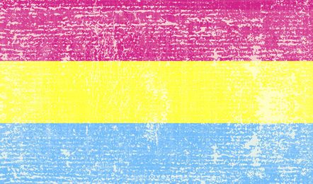 Bandera del orgullo pansexual grunge