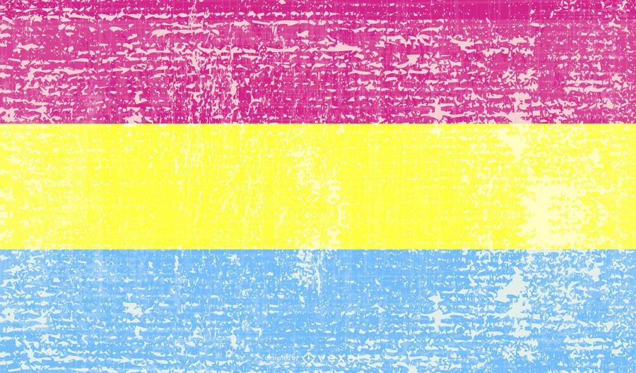 Bandera del orgullo pansexual grunge Bandera del orgullo pansexual grunge