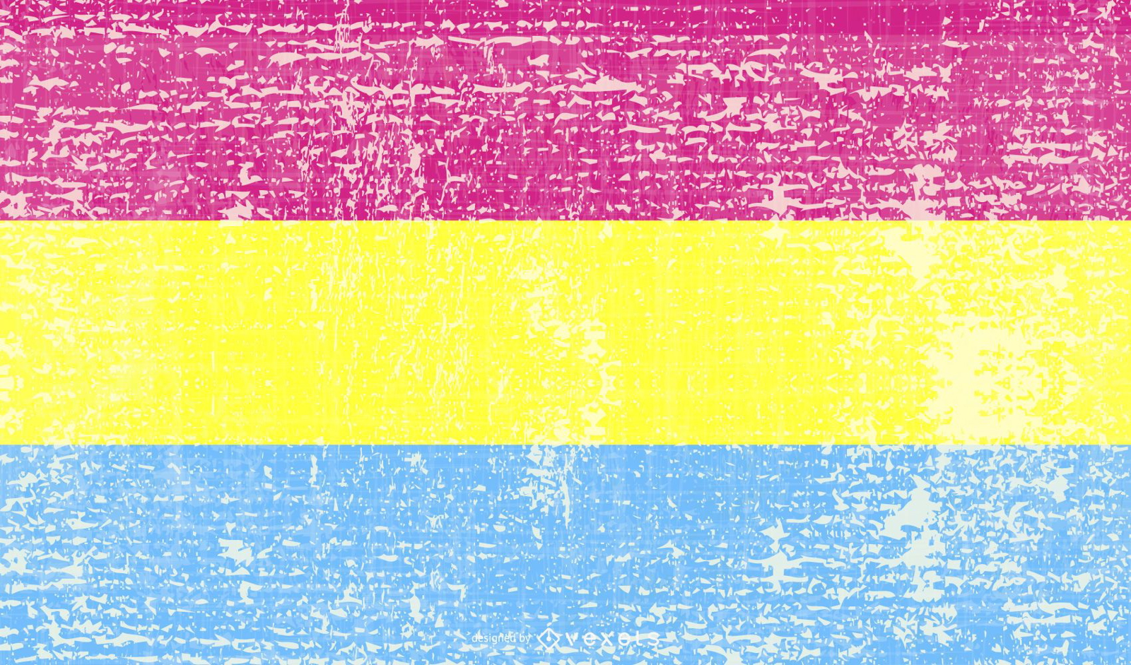 Pansexual pride flag grunge
