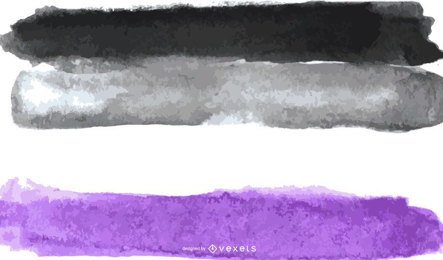 Asexual pride flag watercolor Asexual pride flag watercolor