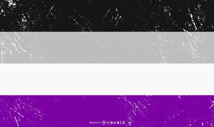 Asexual pride flag grunge