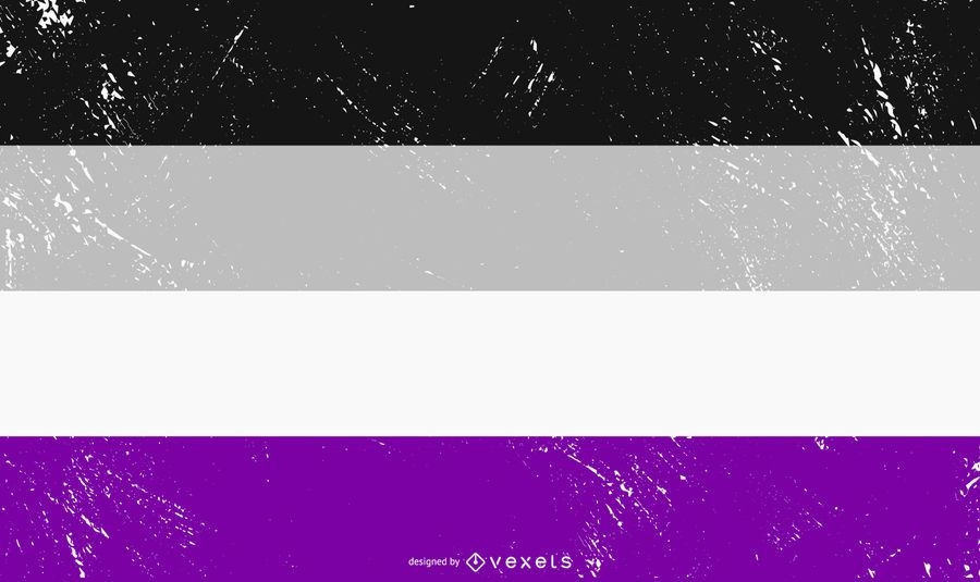 Asexual Pride Flag Grunge Vector Download