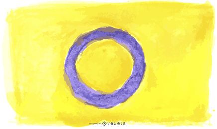 Intersex pride flag watercolor Intersex pride flag watercolor