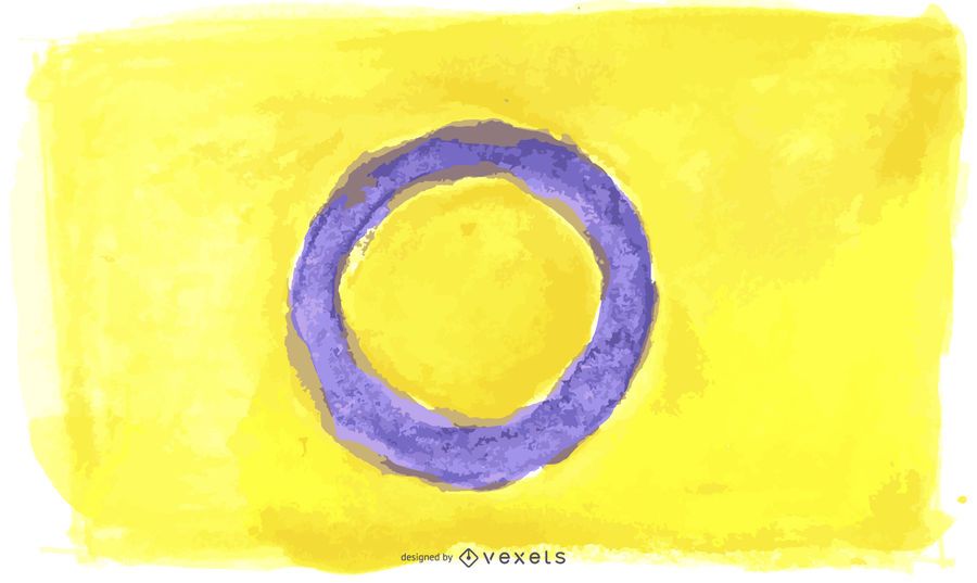 Aquarela da bandeira do orgulho intersexo Aquarela da bandeira do orgulho intersexo