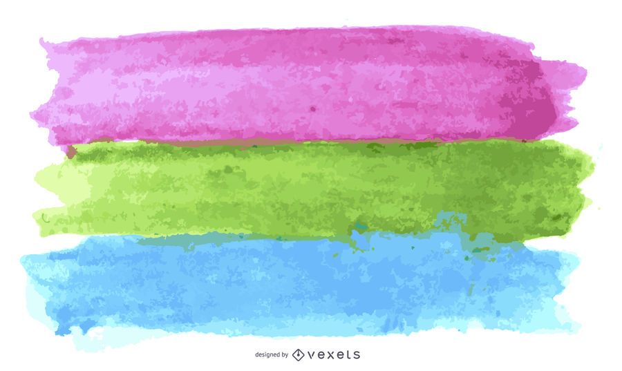 Aguarela da bandeira do orgulho polissexual Aguarela da bandeira do orgulho polissexual