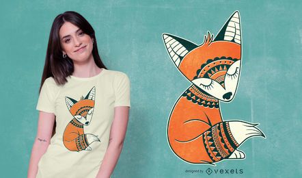 Cute Tribal Fox T-shirt Design Cute Tribal Fox T-shirt Design