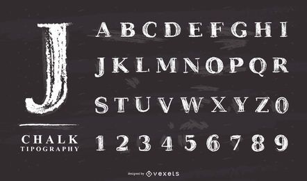 chalk alphabet letter set