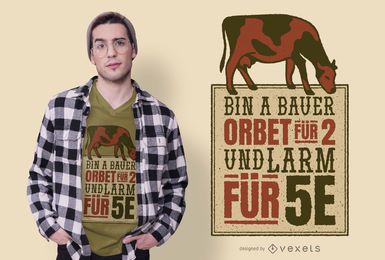 Diseño de camiseta de cita de granjero alemán Diseño de camiseta de cita de granjero alemán